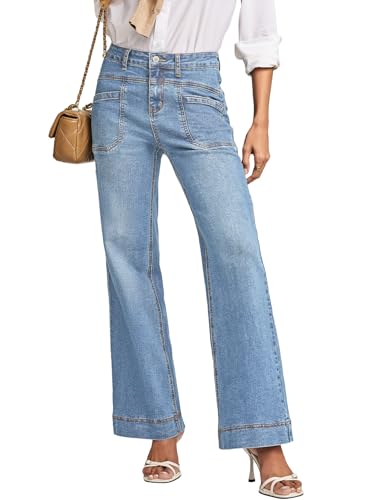 EVALESS Womens Jeans Trendy Fall 2025 Wide Leg High Waisted