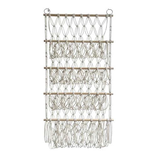 ぬいぐるみネットラック - マクラメ収納ネット | 高さ調節可能なハンモック | ぬいぐるみ収納ラック | 4層壁取り付けぬいぐるみホルダー | ボーホーぬいぐるみ収納 保育園、寝室用