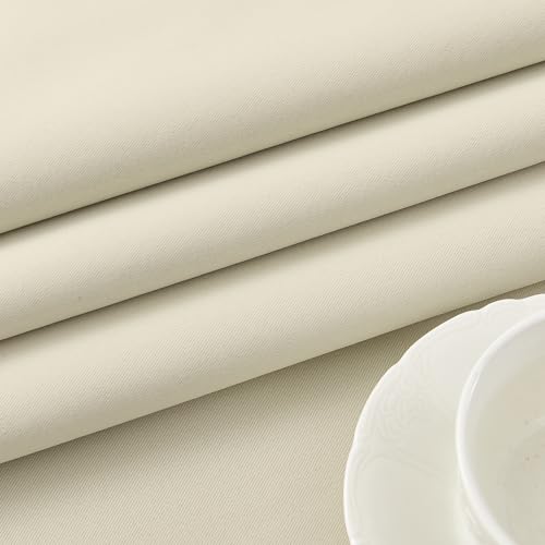 Image of HUTO Beige Blackout Curtains and Drapes for Bedroom - Extra Long Room Darkening Thermal Insulated Solid Window Antique Copper Grommet Draperies for Living Room (Cream White, 1 Pair, 52 x 96-Inch)