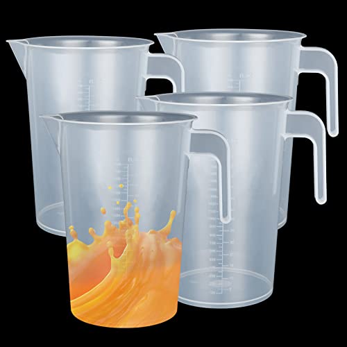 Pack de 4 vasos medidores plásticos de 2 litros miniatura 1