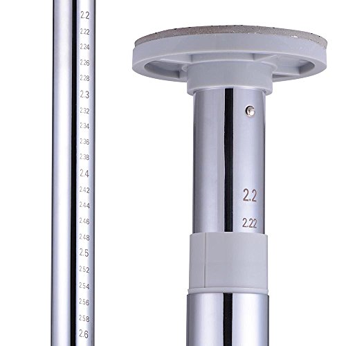 image for ZeHuoGe Silver Fitness Dancing Pole Kit Solid Steel and ABS Height Adj