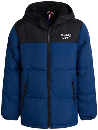Reebok Boys Puffer Jacket - Heavyweight Water & Wind Resistant Quilted Boys Winter Coat - Fleece Insulated Kids Winter Jacket