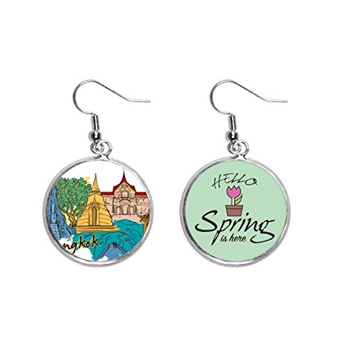 Pendientes de Bangkok estilo acuarela ideales para tus looks de primavera