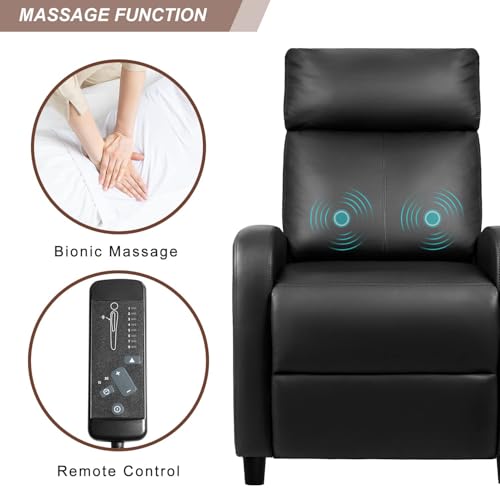 Image of Devoko Massage Recliner Chair Reclining Sofa Pu Leather Living Room Chair