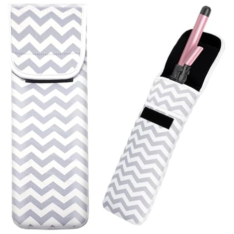 ALEIFLE Heat-Resistant Storage Bag Travel Case Cover Pouch for Hair Straightener Curling Iron Flat Iron (Grey) Cover
