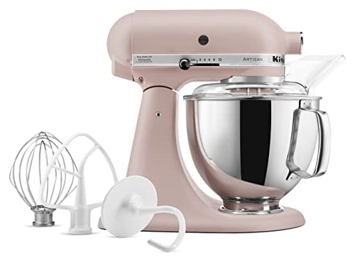 KitchenAid Artisan Series 5 Quart Tilt-Head Stand Mixer, Feather Pink, KSM150PSFT by KitchenAid - Image 4