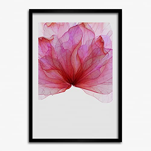 Cadre photo 50x70 cm tableau peinture affiche fleur rose décoration murale maison