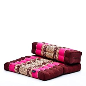 Leewadee Foldable Floor Mattress – 2 in 1 Floor Meditation Mat for Yoga and Relaxation, Seating Futon with Kapok