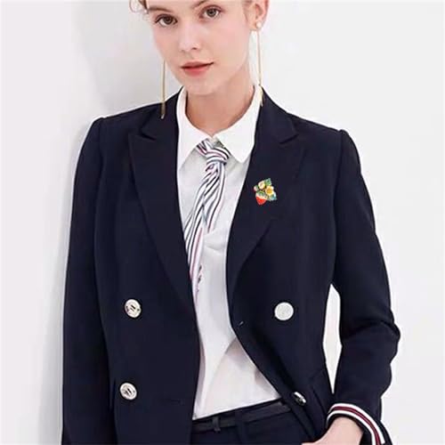 Image of WCRAZYE Red Strawberry Brooch Pin for Women Girls Cute Enamel Fruit Brooches Badges for Clothing Backpacks Bag Fashion Brooches Plant Lapel Pin Accessories Jewelry Gift