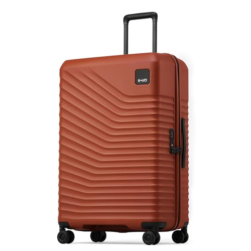 Image of Coolife Luggage, Lightweight PC Hardside Suitcase, Checked-Large 28-Inch