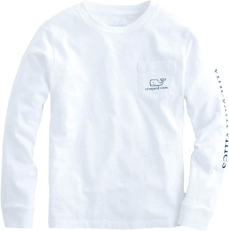 - Boys Long Sleeve Vintage Whale Pocket T-Shirt