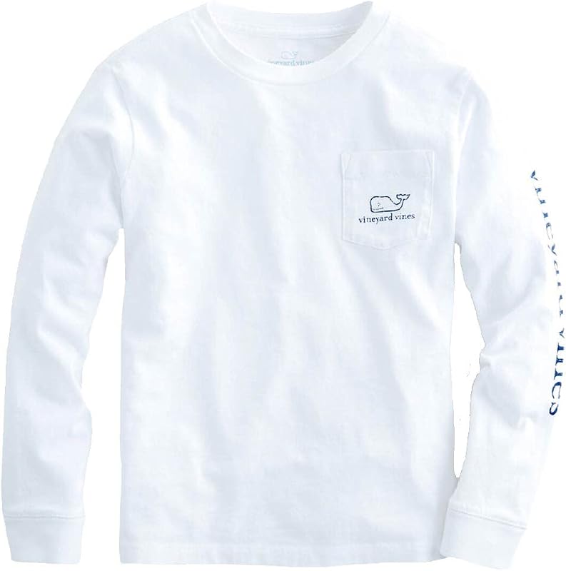 Vineyard Vines Kids Long Sleeve Vintage Whale Pocket Tee (Toddler/Little Kid/Big Kid)