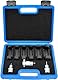 ZKTOOL 9-teiliges Stehbolzen-Nuss-Set für Federungsdämpfer, Größe 16mm, 18mm, 19mm, 21mm, 22mm, 24mm, mit 12 Punkten, 1/2-Antrieb, Federungsdämpfer-Spreiznuss, Stoßdämpfer-Entfernungs-Werkzeug