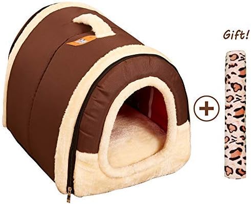 Indoor Dog Cat Bed House, Pet Beds Warm Soft Washable Foldable for Small Medium Large Dogs Cats