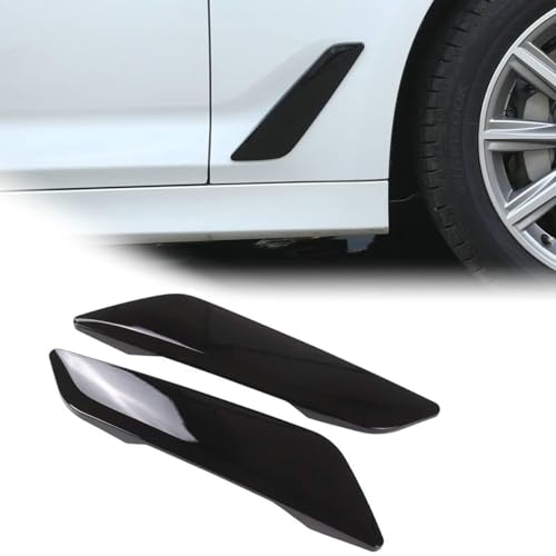 Side Wing Air Vent Hood Intake Fender Cover Trim for 2018+ BMW 5 Series G30 G31 M550i Gloss Black
