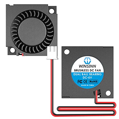 WINSINN Ventilador de 30 mm 5 V 3010 con rodamiento de bolas dual de 30 x 10 mm, turbina turbina, alta velocidad (paquete de 2 unidades)