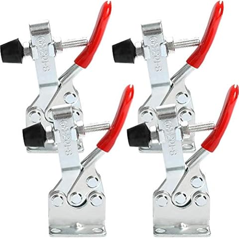 ZKSMNB Kniehebelspanner Schnellspanner GH-201-B Horizontaler, 4 Stück Waagerechtspanner 90 kg 198lbs Fassungsvermögen, Toggle Clamp kniehebelspanner verstellbar Cover