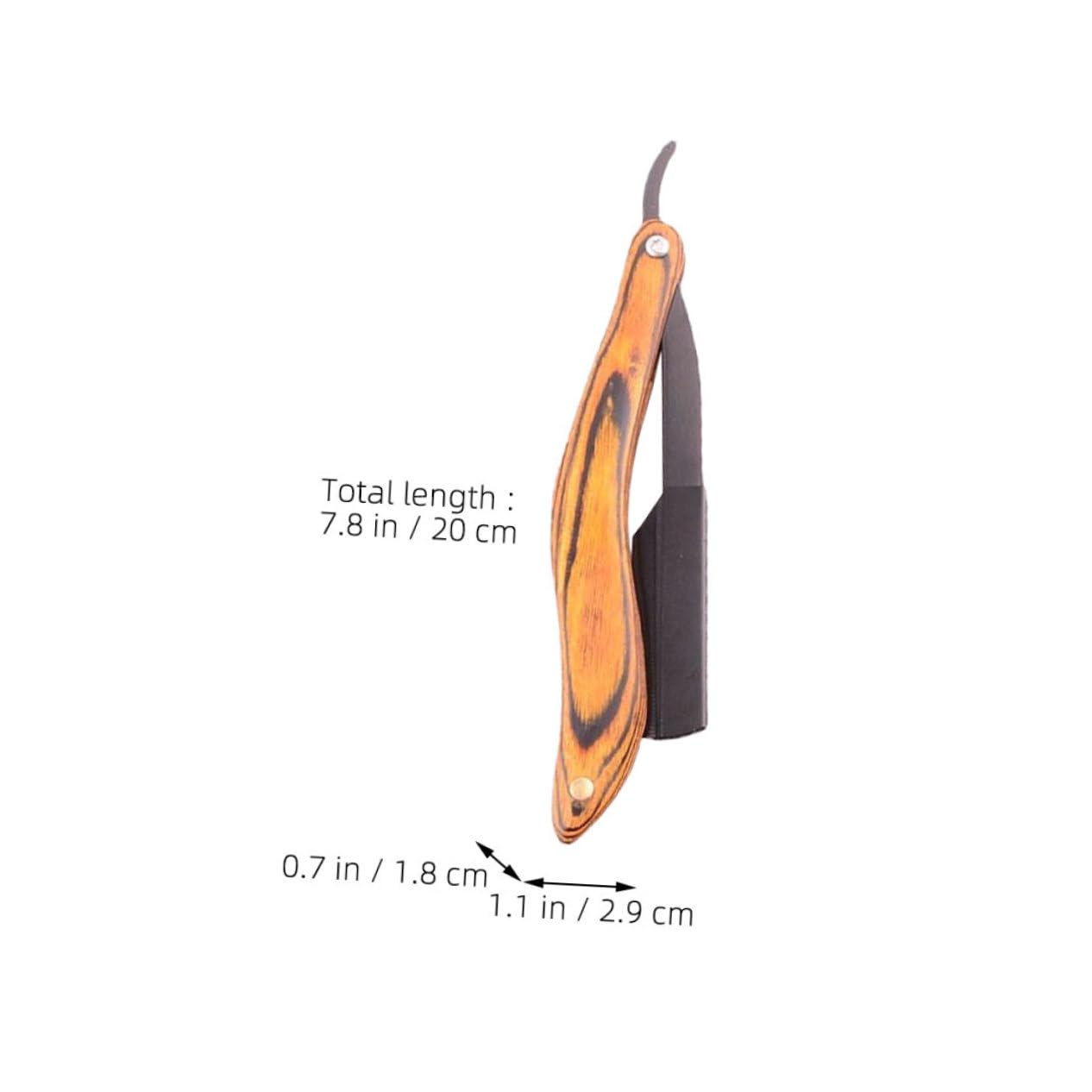 Ipetboom Beard Shaver Men's Manual Razor Wooden Handle Stainless Steel Compact Travel Razor