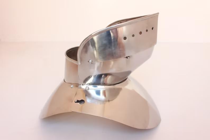 NauticalMart Viking Steel Knight Gorget With Bevor Medieval Neck Guard Armor Wearable Role Play Costumes