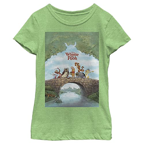 Disney Winnie Pooh Poster Girl's Heather Crew Tee