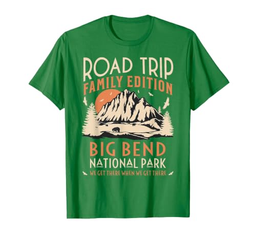 Big Bend US National Park Family Road Trip Vacation T-Shirt, Men, Kelly Green, Small