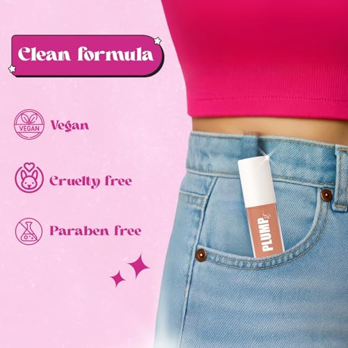 Image of JAQULINE USA PLUMPit Lip Plumper Volumizer | Adds Volume & Hydration | Lightweight, Non-Sticky Formula | Soft Peach Shade | Smooth Application - Nude Nuance 02, 3.5ml