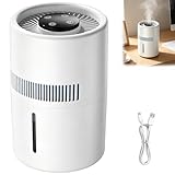 2-in-1 Luftreiniger und Luftbefeuchter, 4L Ruhig Smart Air Feuchrifier und Purifikator, Luftreiniger für Zuhause, 2 Geschwindigkeitsstufen, Nebel- und Staubfrei, Geeignet für Schlafzimmer und Büro