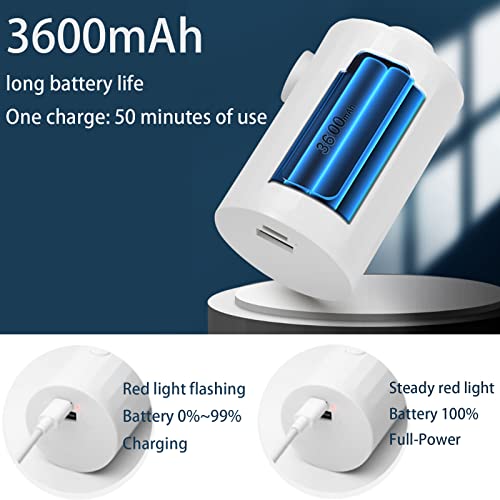 Portable Air Pump, Electric Air Mattress Pump With 3600 Mah Battery, Quick Inflate/ Deflate For Air Mattress, Pool Floats, Swimming Ring, Usb Rechargeable Pump With 6 Nozzles & Portable Charger, White #TOP1