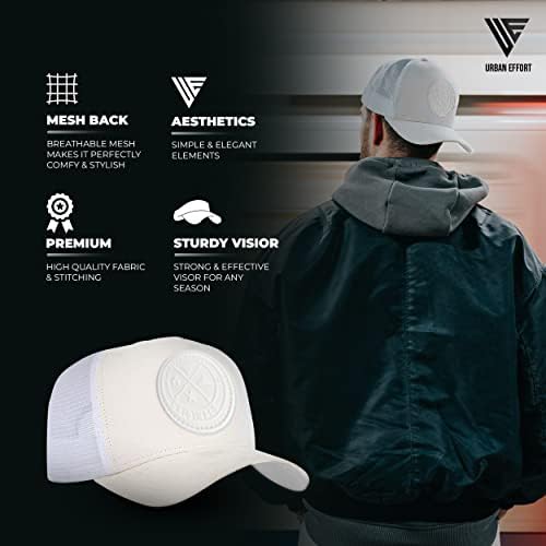 Image of Urban Effort Trucker Hat for Men - Mesh Back Baseball Cap, 5 Panel Snapback Hats for Men and Women