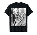 ハロルド・ロイド 時計からぶら下がる、サイレント映画 安全ラスト Tシャツ