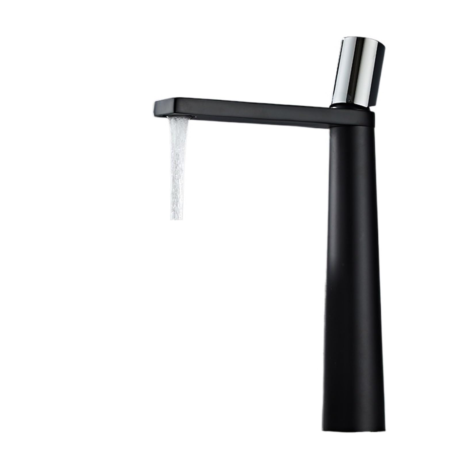 CVFRDD Bathroom Mixer Tap Deck Mount Vanity Faucet, Single Holder Single Hole Faucet, Bathroom Black Washbasin Sink Taps High(SLT184L-BS)