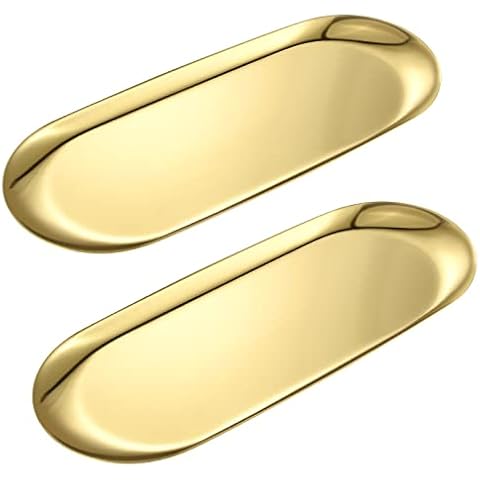 Bidponds Gold Oval Vanity Tray Cover