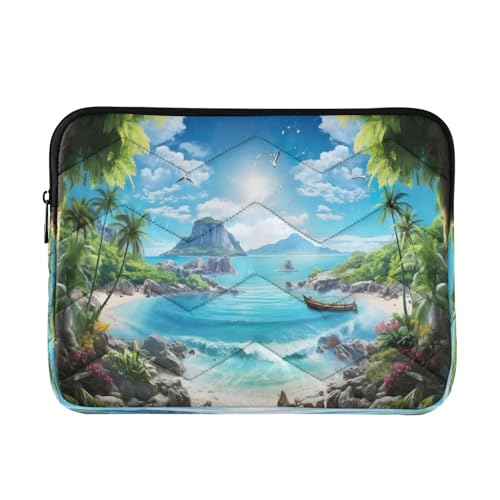 Funda para portátil 13-14 pulgadas con diseño tropical miniatura 1