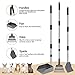 Heeyoo Dog Pooper Scooper, Dog Poop Tray and Rake Set, Pet Waste Removal Scoop with Long Adjustable Sectional Stainless Handles