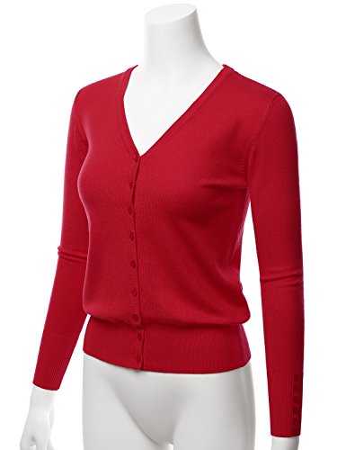 Image of LALABEE Women's V-Neck Long Sleeve Button Down Sweater Cardigan Soft Knit(S-XXL)