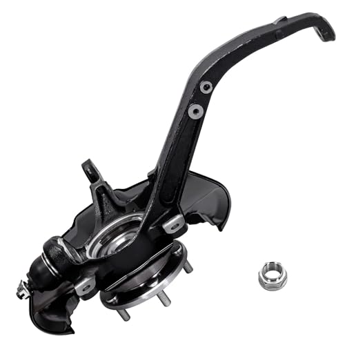 Image of Detroit Axle - Front Steering Knuckles & Wheel Hub Bearings Upper Control Arms Replacement for Honda Accord Acura TSX - 4pc Set