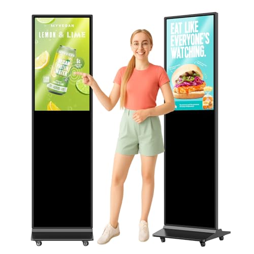 Image of 32'' Digital Signage Display Smart Android LCD Sign Kiosk Electronic Menu Board Advertising Display Screen Monitor HDMI WiFi USB 2K Media Video Player (Touchscreen,Black)