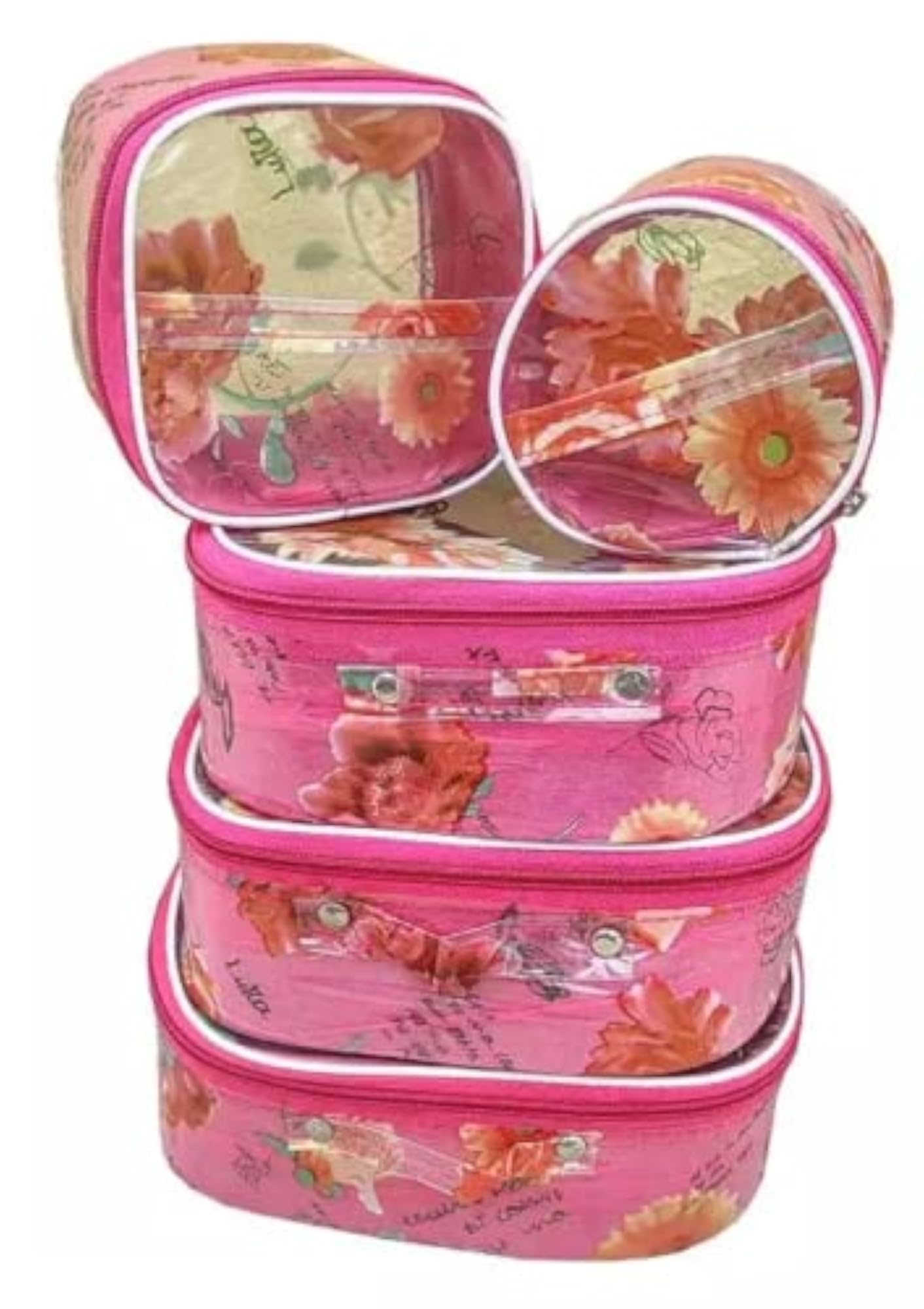 Pack of 1pc Makeup Storage Box Set of 5 for Women, Vanity Organizer