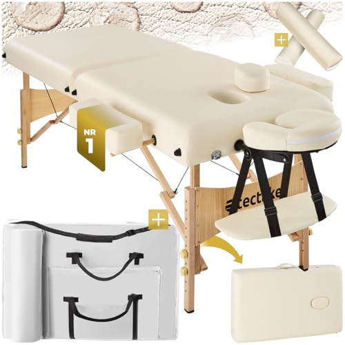 TecTake® Set Lettino Massaggio a 2 Zone con Rulli, Lettino Massaggio Portatile con Imbottitura 7,5...