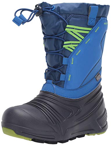 Merrell Kids  Unisex M-Snow Quest Lite 2.0 Wtrpf Snow Boot, Blue, 11.0 M US Little Kid