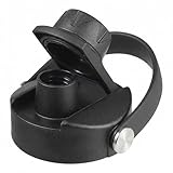 Lid for Hydroflask 32 40 64 oz Wide Mouth | Replacement Chug Cap with Flex Handle Compatible with Hydro Flask 12 16 20 Ounce Kids Bottle | BPA Free Dishwasher Safe Top Water Bottle Accessories | Black