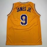 Facsimile Autographed Bronny James Jr. Los Angeles LA Yellow Reprint Laser Auto Basketball Jersey Size Men's XL