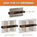 WAMPAT Floating TV Stand, 70 inch Media Console for 75 inch TV, Wall Mounted Storage for Living Room, Brown