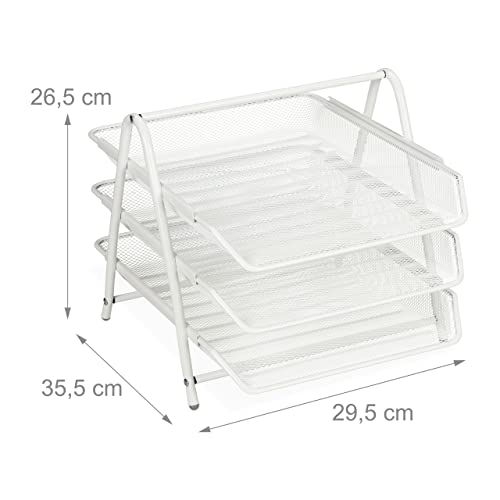 Trieur de documents A4 en maille métallique blanche robuste - 5