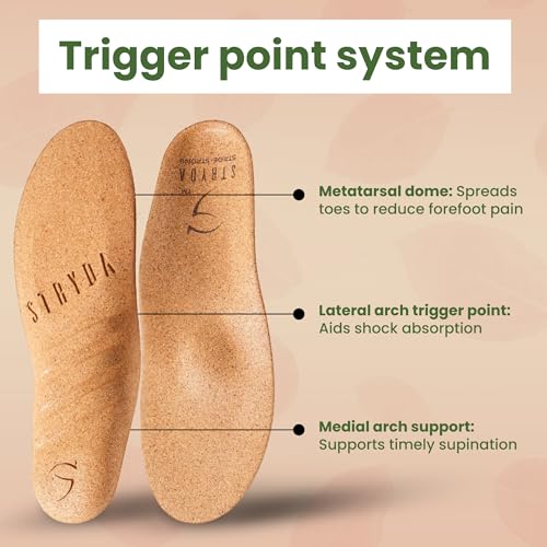 Image of STRYDA Slim Orthopedic Insoles - 100% Cork Soles to Promote Natural Foot Function - Barefoot Friendly Shoe Inserts for Feet, Knees & Back - 100% Natural, Vegan - XS
