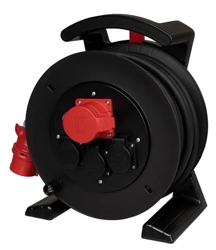 Carrete de cable profesional 25 m H07RN-F con toma CEE 16A 4