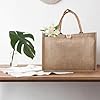 FENGQQKJ Bride Jute Tote Bag Shopping Bag Jute Bridal Bag Jute Bag Cotton Bag Jute Tote Bag Hessian Bags Jute Waterproof Shopping Bags Beach Bag for Wedding Shopper #4