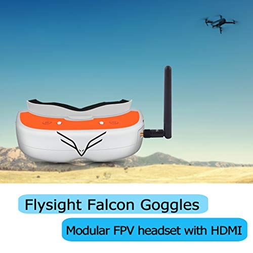 Flysight FPV Goggles with DVR for Drones Falcon FG02 Wireless 5.8G RC Video Goggles with HDMI in Custom Detachable Diversity Module
