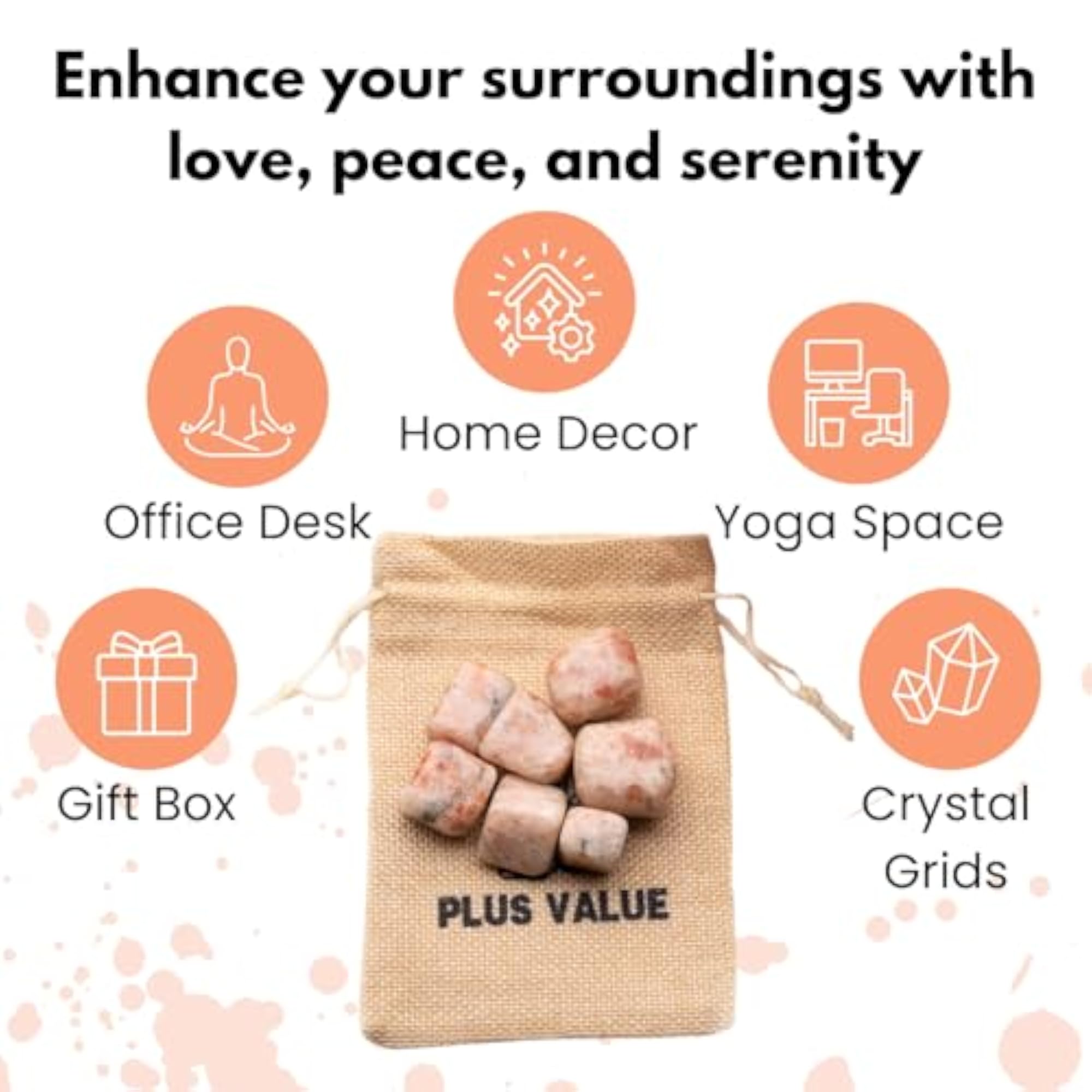 Sunstone Tumbled Pebbles for Vastu Feng Shui