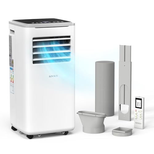 Bonnlo 9000BTU Portable Air Conditioner, 5-in-1 Air Conditioning Unit, Heater 7000BTU, Dehumidifier, Sleep Mode, Fan 2 Speeds - Remote Control and Digital Display, 24H Timer, with Window Kit